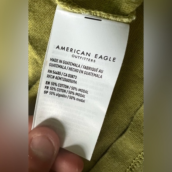 Rare, Green American Eagle Grow With The Flow T-Shirt Size Extra Small/Small. - Picture 5 of 5